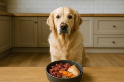 Natūralus maistas šuniui ar sausas pašaras
