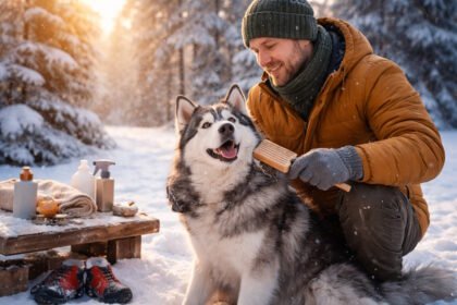 Kaip paruošti šunį žiemai: šuns kailio priežiūra žiemą