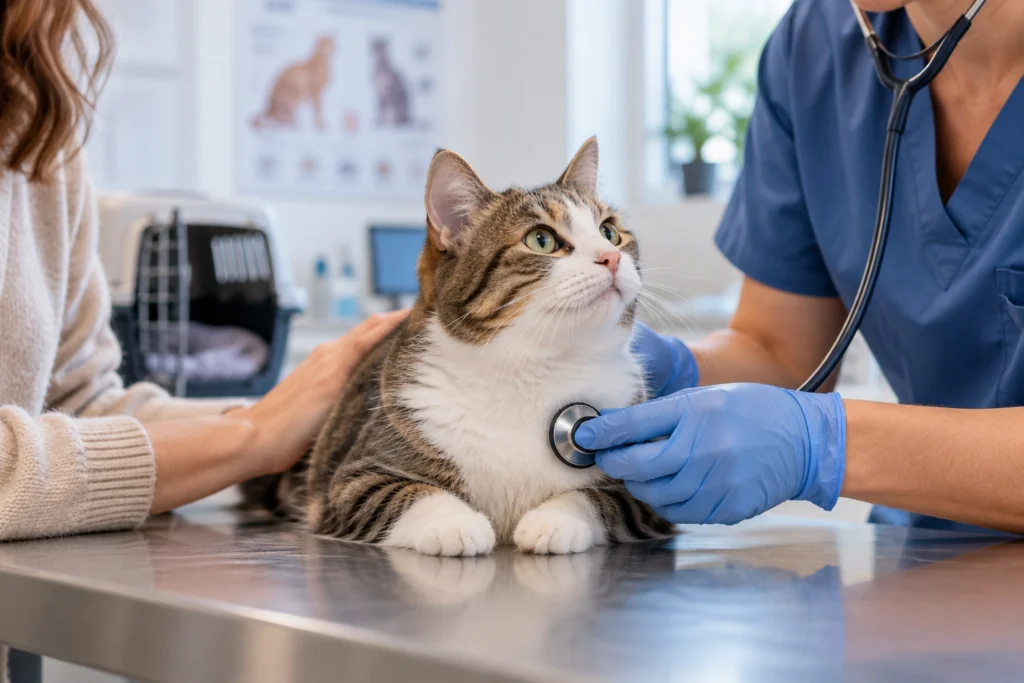 Kaip dažnai katę vežti pas veterinarą?